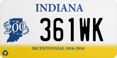IN license plate 361WK