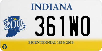IN license plate 361WO