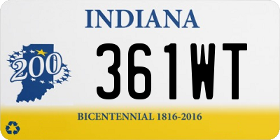 IN license plate 361WT