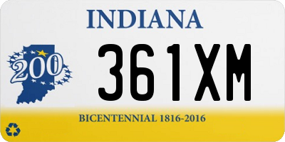 IN license plate 361XM