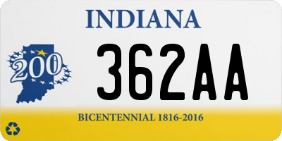 IN license plate 362AA