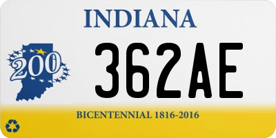 IN license plate 362AE