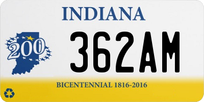 IN license plate 362AM