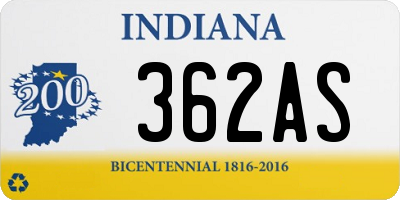 IN license plate 362AS