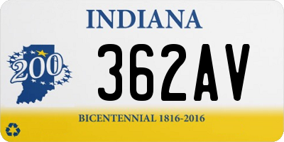 IN license plate 362AV