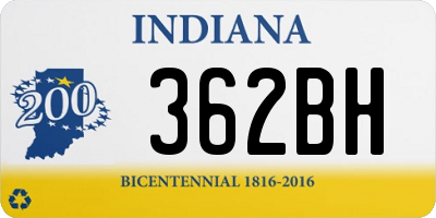 IN license plate 362BH