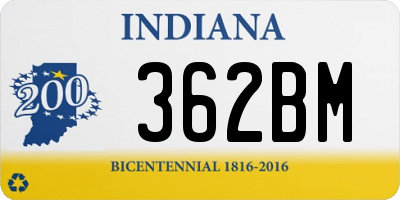 IN license plate 362BM