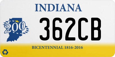 IN license plate 362CB