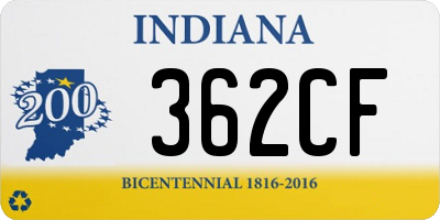 IN license plate 362CF