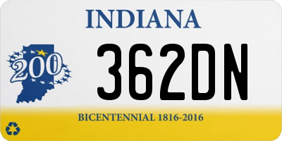 IN license plate 362DN