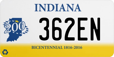 IN license plate 362EN