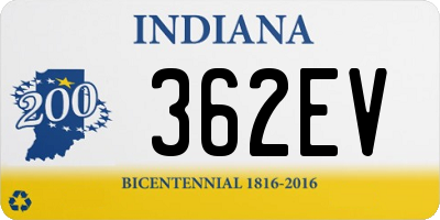 IN license plate 362EV