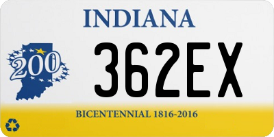 IN license plate 362EX