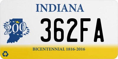 IN license plate 362FA