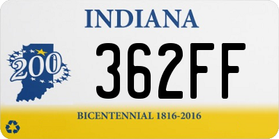 IN license plate 362FF