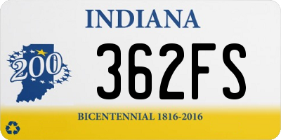 IN license plate 362FS