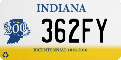 IN license plate 362FY