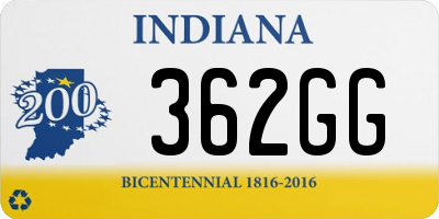 IN license plate 362GG