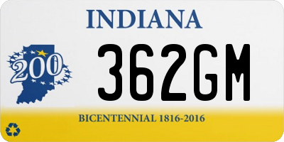 IN license plate 362GM