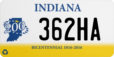 IN license plate 362HA
