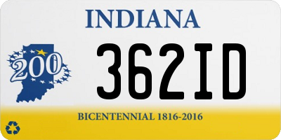 IN license plate 362ID