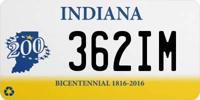 IN license plate 362IM