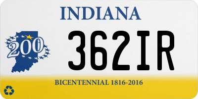 IN license plate 362IR