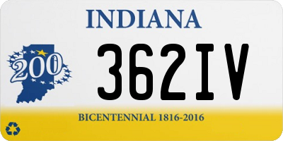 IN license plate 362IV