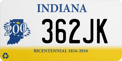 IN license plate 362JK