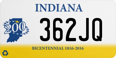 IN license plate 362JQ