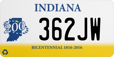 IN license plate 362JW