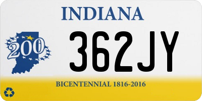 IN license plate 362JY