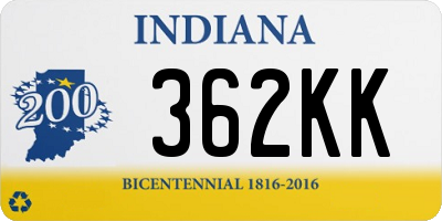 IN license plate 362KK