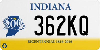 IN license plate 362KQ