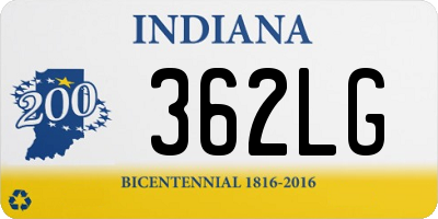 IN license plate 362LG