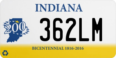 IN license plate 362LM