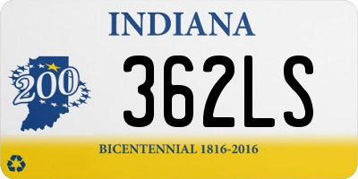 IN license plate 362LS