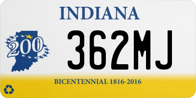 IN license plate 362MJ