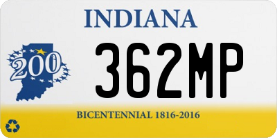 IN license plate 362MP