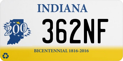 IN license plate 362NF