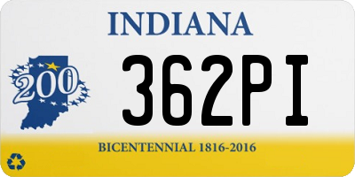 IN license plate 362PI
