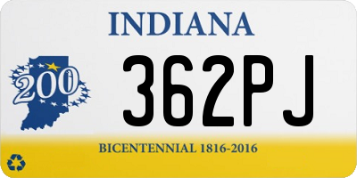 IN license plate 362PJ