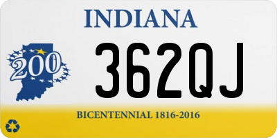 IN license plate 362QJ