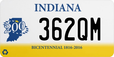 IN license plate 362QM