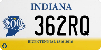 IN license plate 362RQ