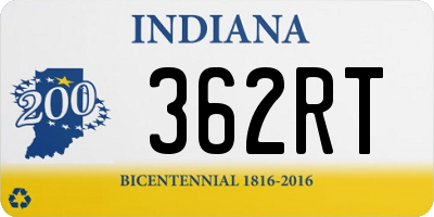 IN license plate 362RT