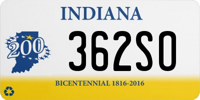 IN license plate 362SO