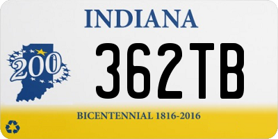 IN license plate 362TB