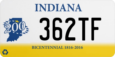 IN license plate 362TF