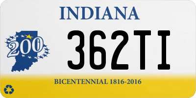 IN license plate 362TI